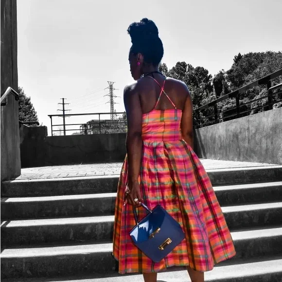 Isaac Mizrahi Vibrant Plaid Midi Skirt - Picture 6 of 10